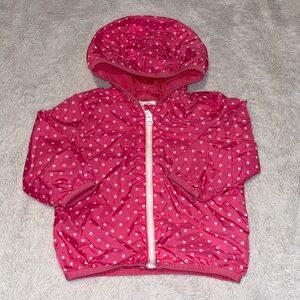 (2 for $10) joe fresh pink polkadot jacket